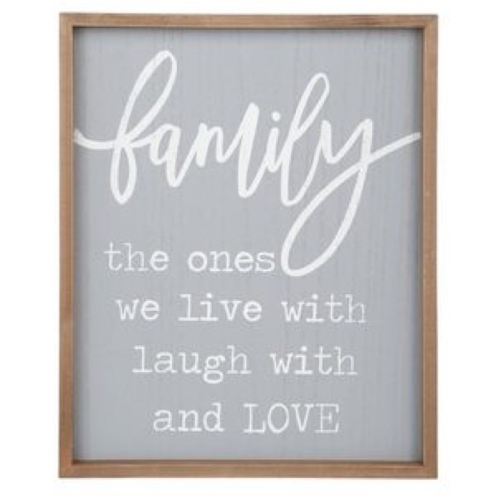Wood Framed ‘Live, Laugh, Love’ Farmhouse Wall Decor NWT